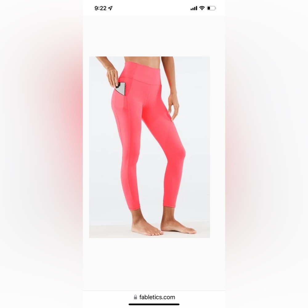 Fabletics PureLuxe Pop Coral leggings XXS WORN ONCE